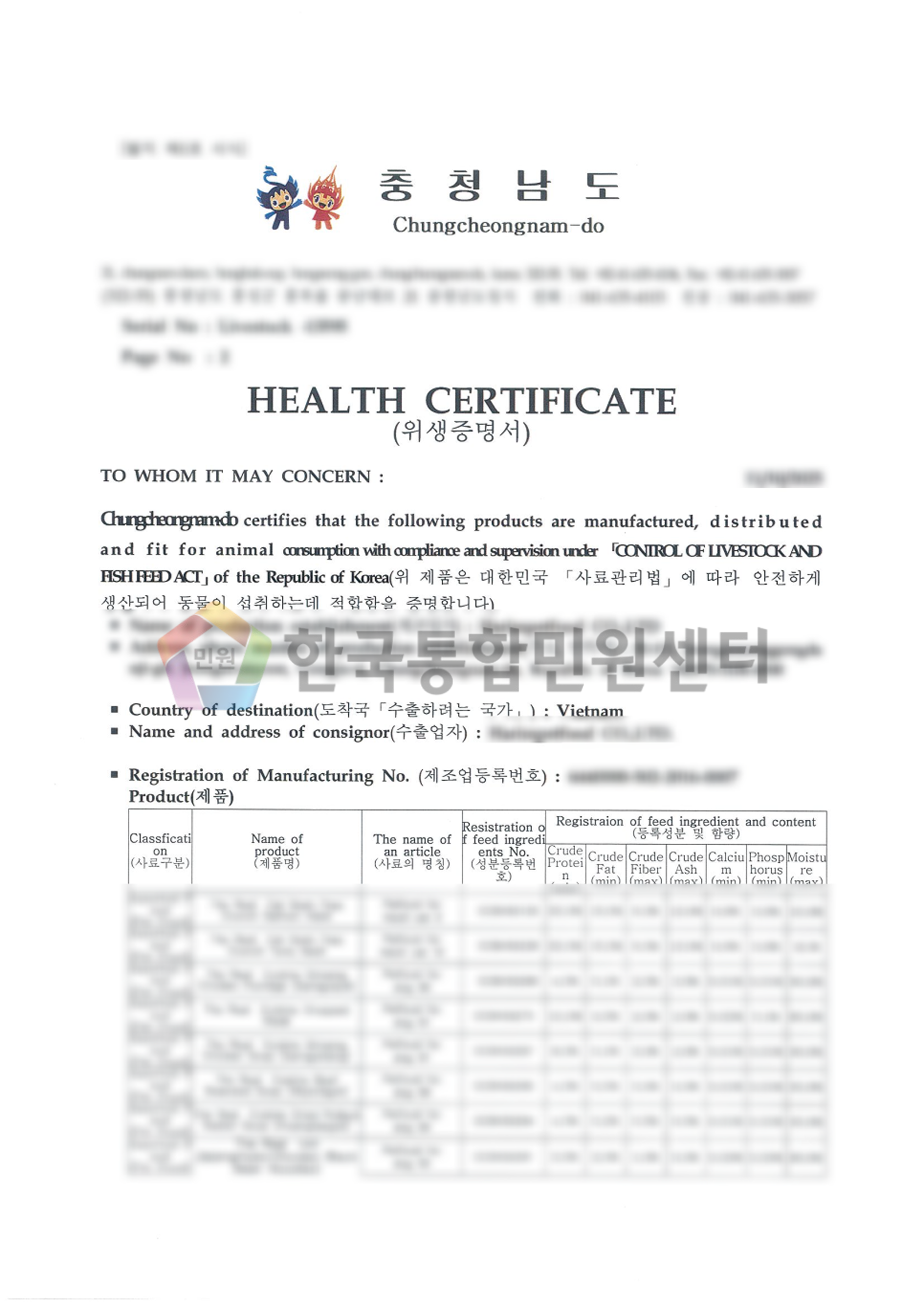 Health Certificate