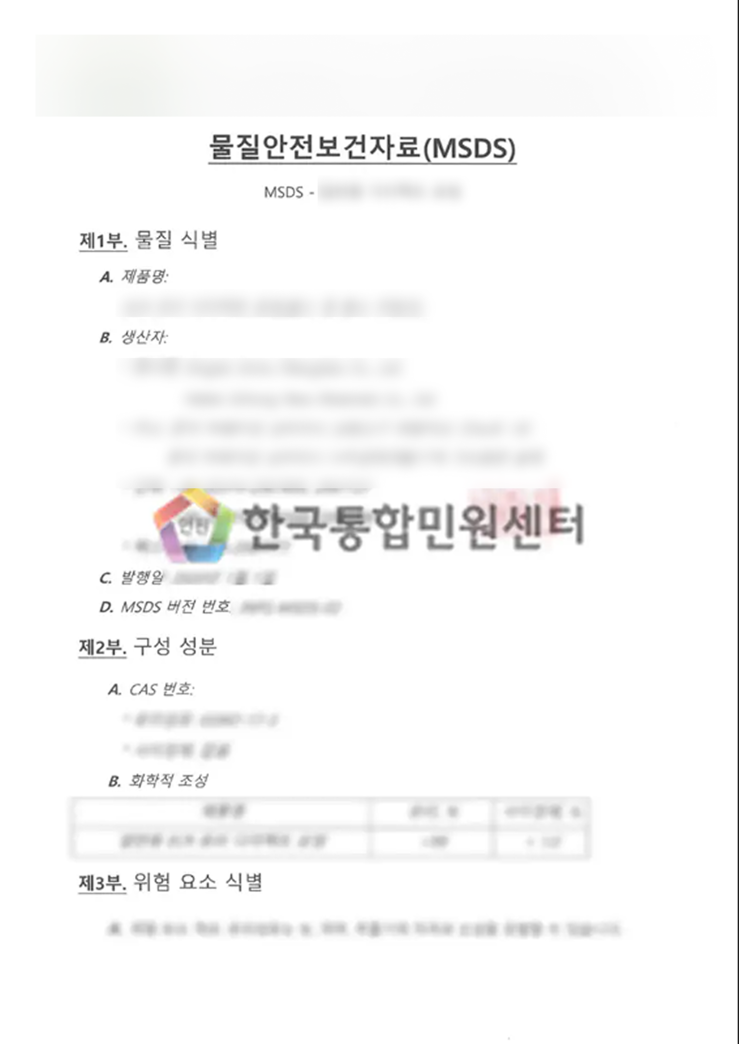 Material Safety Data Sheet
